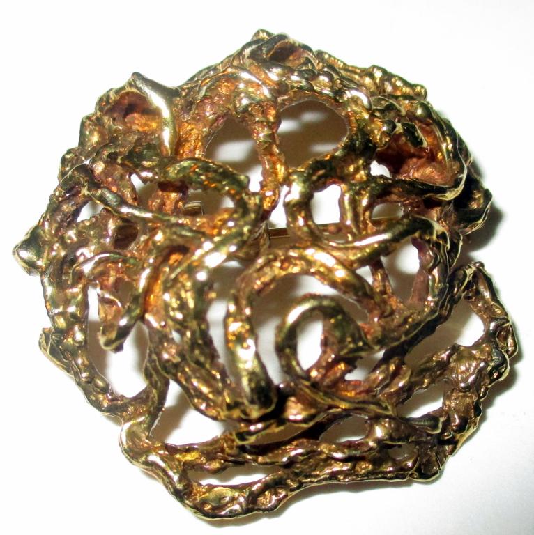 Artisan Made 14K Gold Brooch (1 of 1)