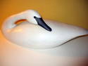 Swan Carved Wood Decoy by Paul Beauregard