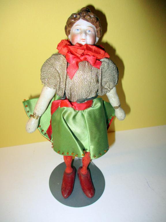 Circa 1880 Wood and Porcelain Character Doll (1 of 3)