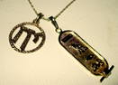 Two 14K Gold Pendants on a 14K Gold Chain