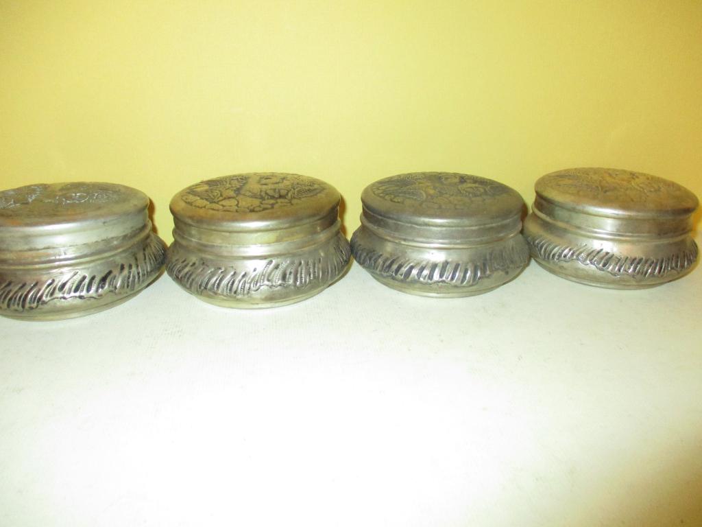 Four Silver Plate Dresser Boxes (1 of 2)