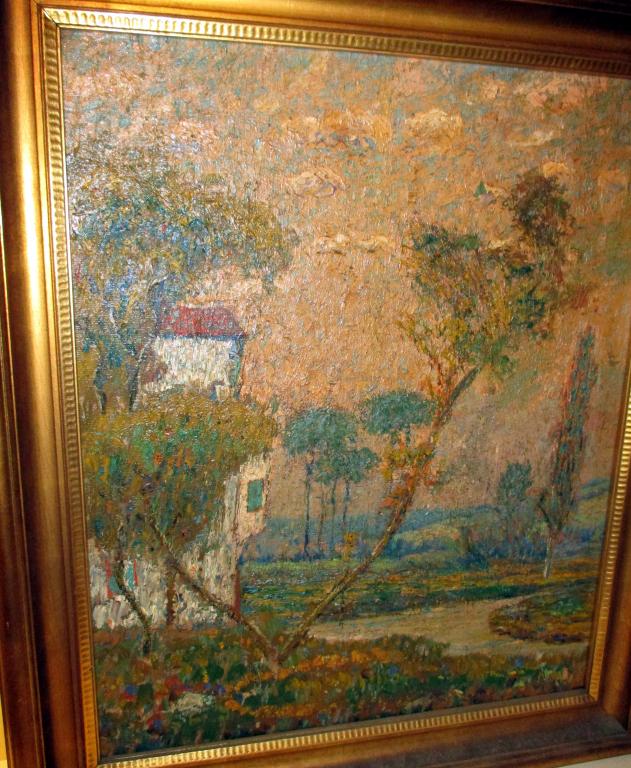 Unsigned Landscape Oil on Canvas Painting (1 of 3)