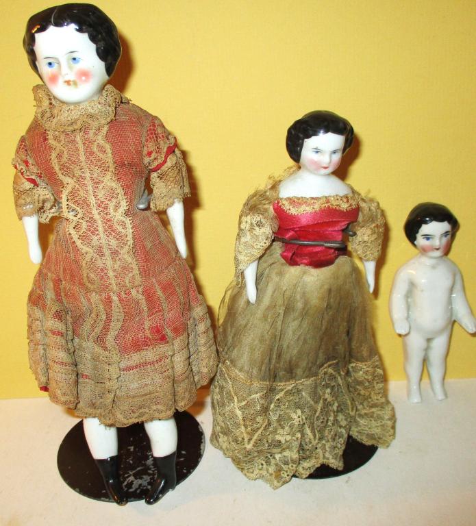 Three Victorian Porcelain Dolls (1 of 1)