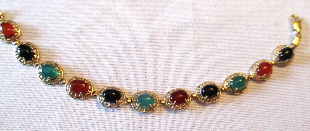 14K Gold nad Hard Stone Bracelet (1 of 1)