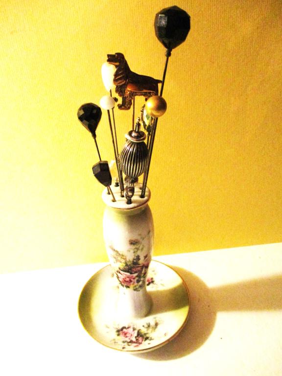 Hatpin Holder with Vintage Hatpins (1 of 1)