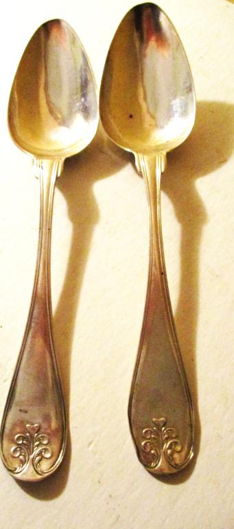 Two 19th Century Large Swedish Silver Spoons (1 of 3)