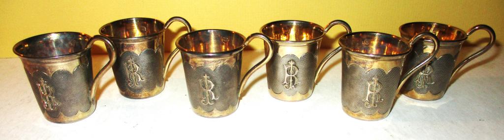 Set of Swedish silver Liquor cup (1 of 2)
