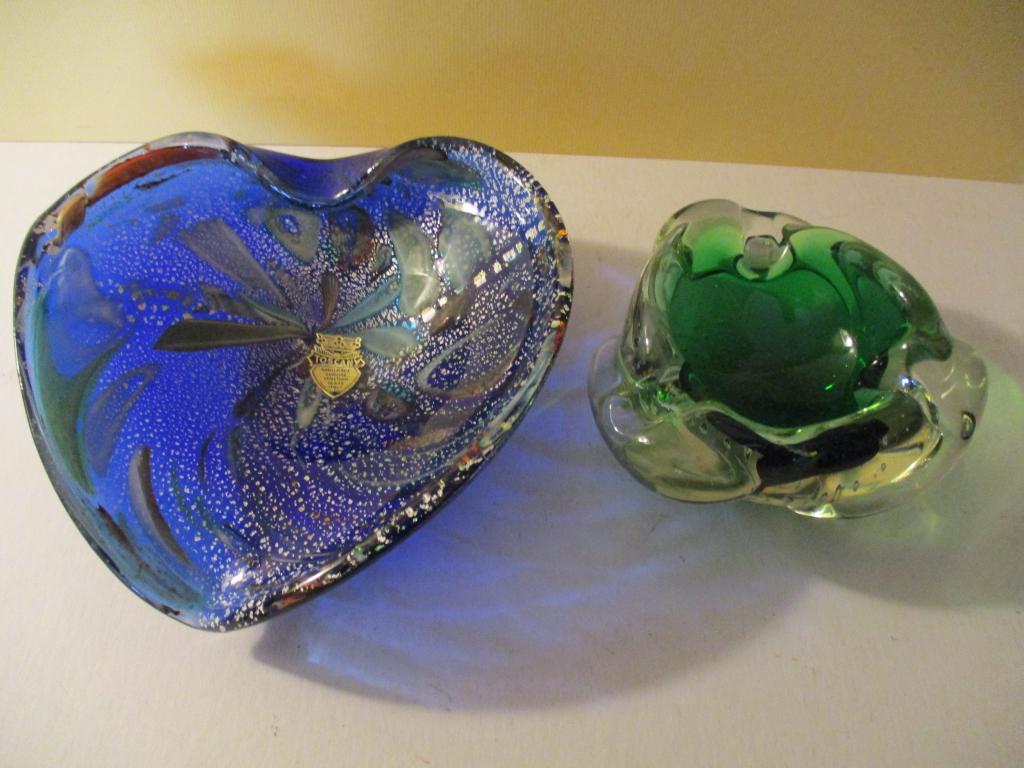 Two Vintage Murano Glass Bowls (1 of 2)