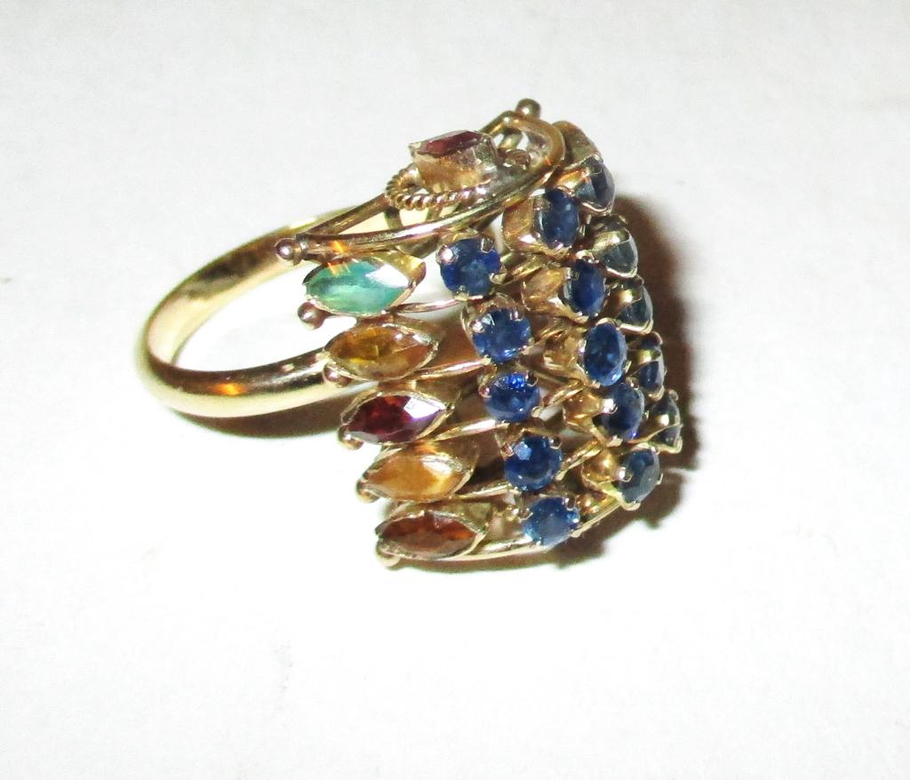 18K Gold Lady's Ring Set with Semi Precious Stones (1 of 1)