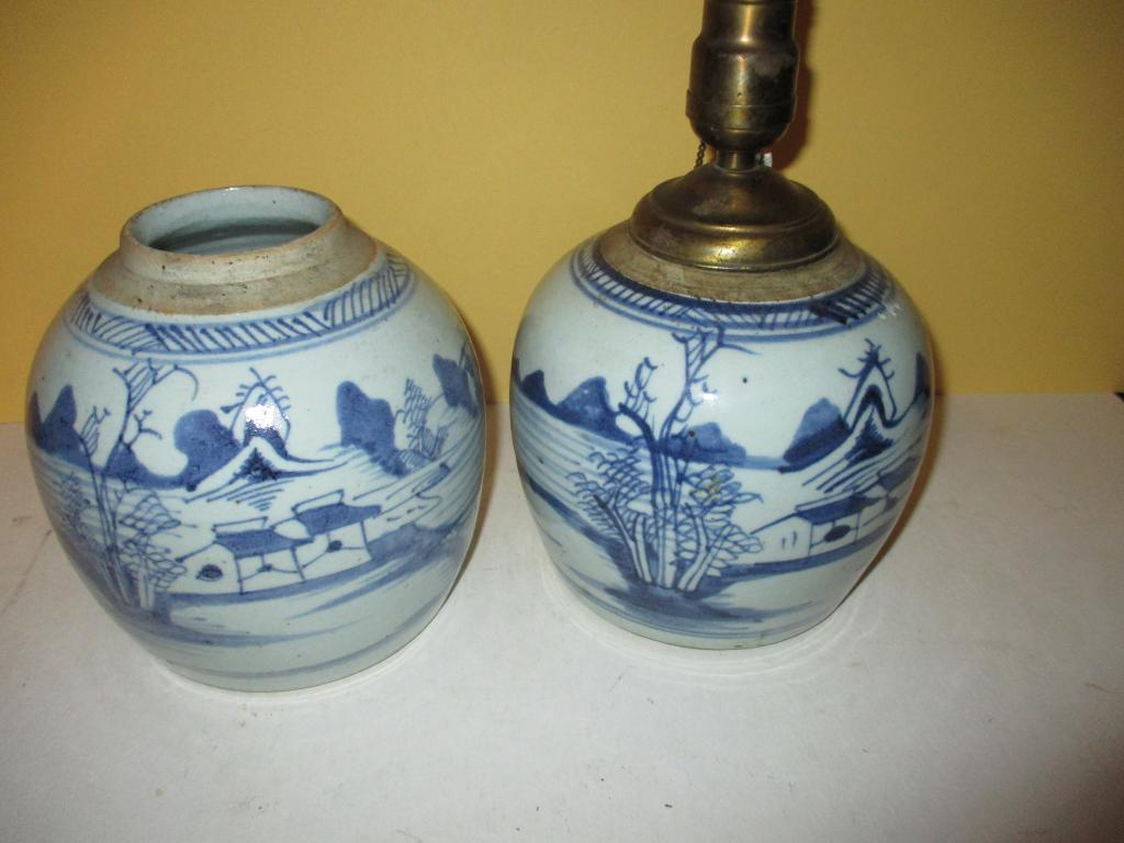 Two Antique Chinese Canton Jars (1 of 1)