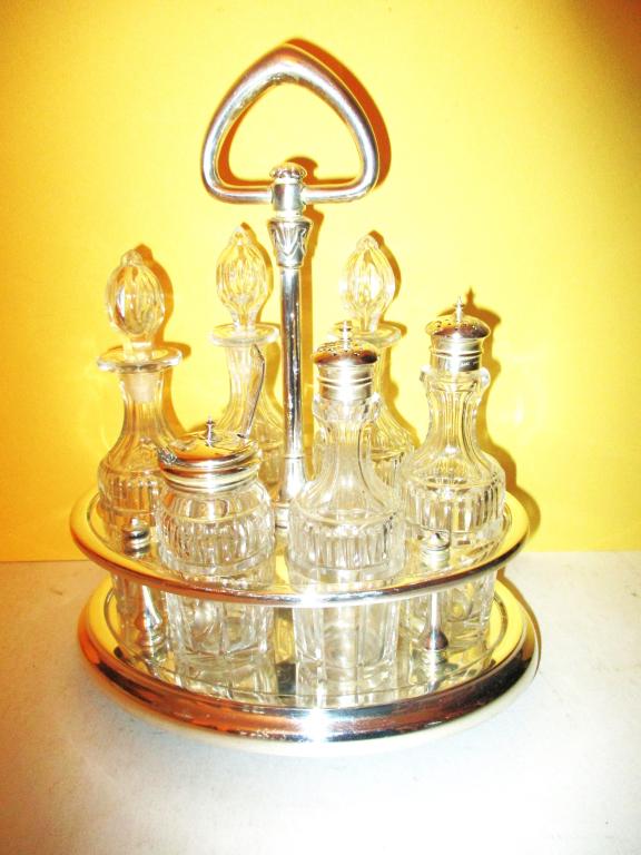 Victorian Silverplate and Sterling Castor Set (1 of 2)