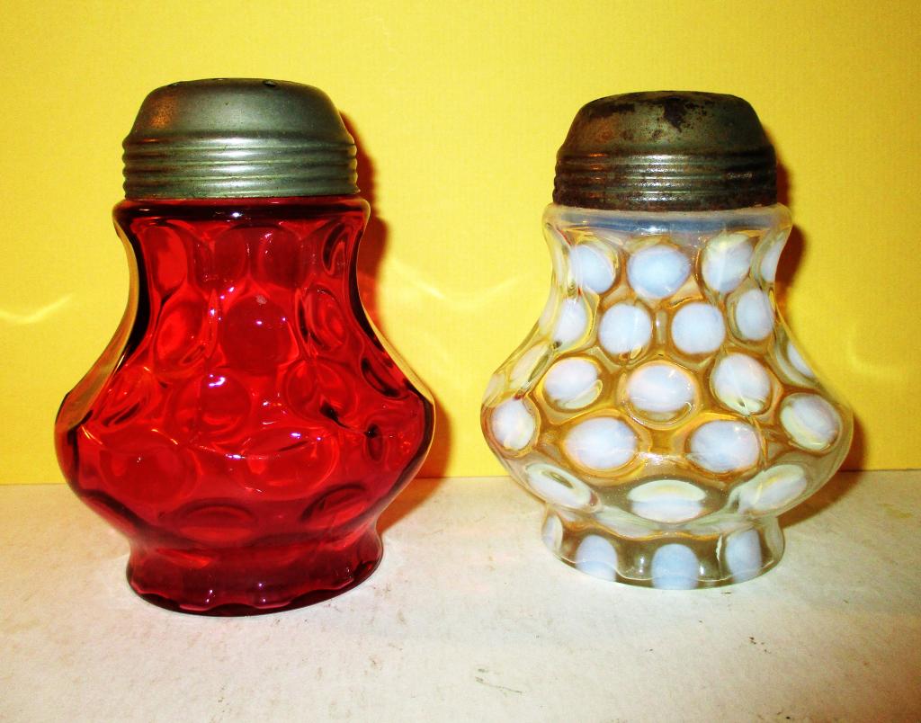 Two Victorian Glass Sugar Shakers (1 of 2)