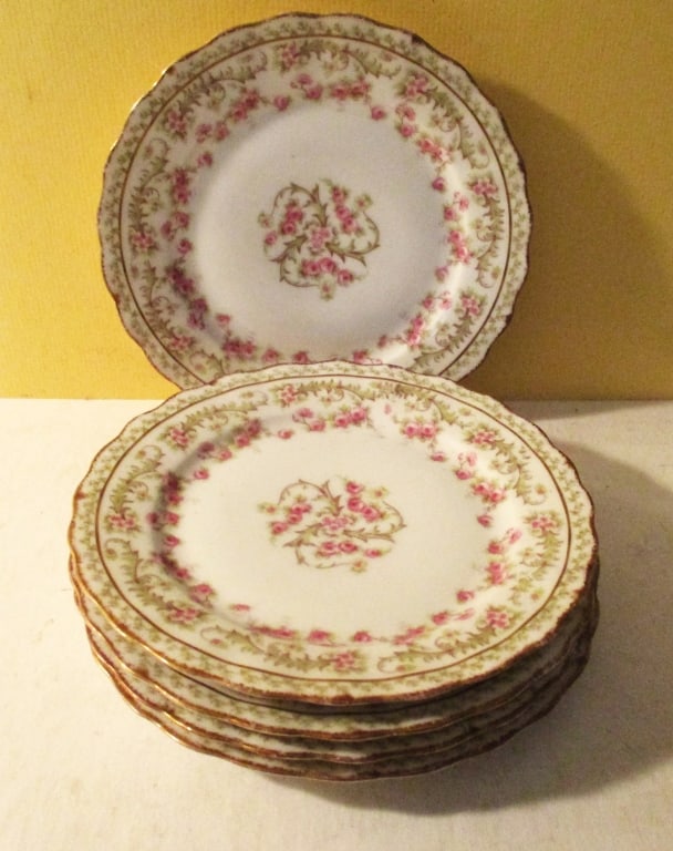 Five Limoges Dessert Plates (1 of 1)