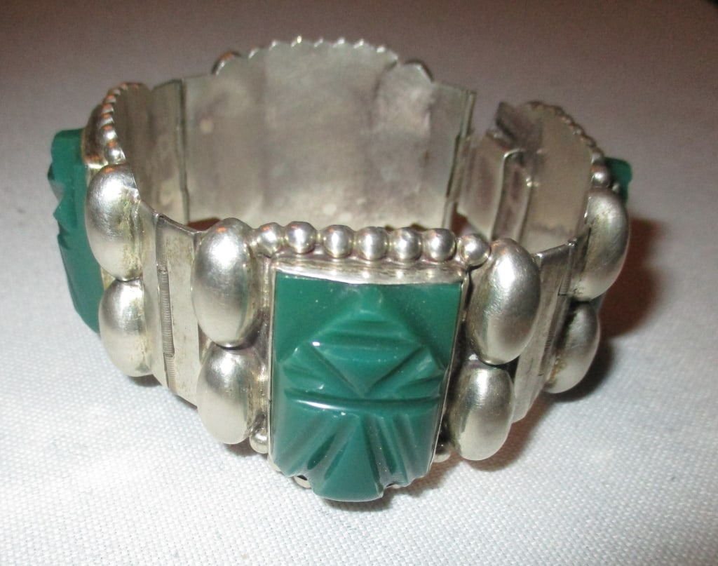 Sterling Cuff Bracelet with Stones (1 of 3)