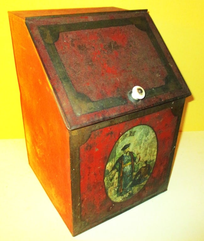Tin Painted Tea Bin (1 of 2)