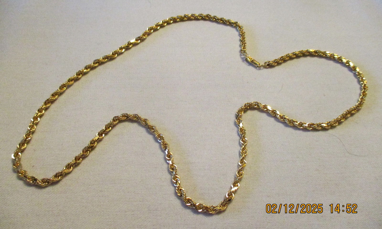 14k  Gold Rope Necklace/ Chain (1 of 2)