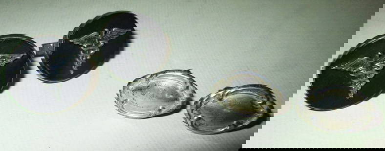 Lot of Silver Cuff Links: Lot Consists of 3 Pair of Vintage Sterling Marked Cuff Links. Approximate Weight is .75 ozt. All Fair to Good Condition.