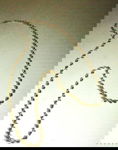 14K Gold Roped Neck Chain: Lot Consists of a 14K Gold Roped Neck Chain Marked 14K. Length is Approximately 24" Inches Long and Approximately 6 dwt. It is in Good Condition.