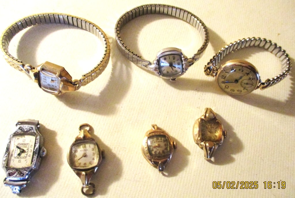 Miscellaneous Lot of Gold Filled Lady's Watches (1 of 1)