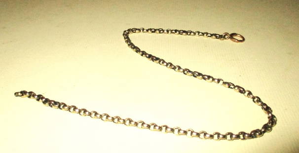 Man's Pocket Watch with 10K Gold Chain: Lot Consists of a 10K Man's Pocket Watch Chain. The Clasp Which Holds the Watch is Missing. It is Tested as 10K Gold. Approximate Length is 12" Inches Long. Total Weight is Approximately 5 dwt. In Goo