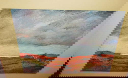 Pastel Drawing of Nantucket Moores: Lot Consists of a Pastel by Marc Sebastian Winer Depicting Nantucket Moores With a Cloudy Sky. Approximate Size is 18" Inches Tall by 21" Inches Wide From End to End of Frame. Signed and Labeled 