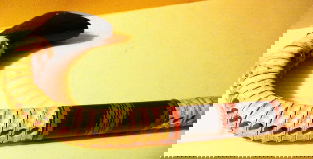 Unusual Victorian Cane: Lot Consists of a Victorian Cane Made of What Looks to be the Bone Vertebrae of a Snake? There is a Repair to the Bottom Where Two Vertebrae are Missing. The Approximate Length is 35" Inches Long. The