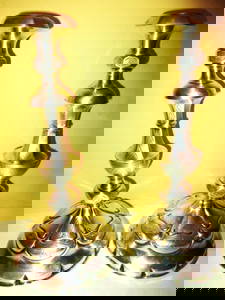 Pair of Silver Candlesticks (Poland?)