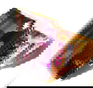 14K Gold Lady's Cocktail Ring: Lot Consists of a 14K Yellow Gold Lady's Ring Set With a Large Emerald Cut Amethyst on Each Side is a Row of Rubies and a Row of Diamonds. The Size of the Amethyst is approx 17 carats, Finger