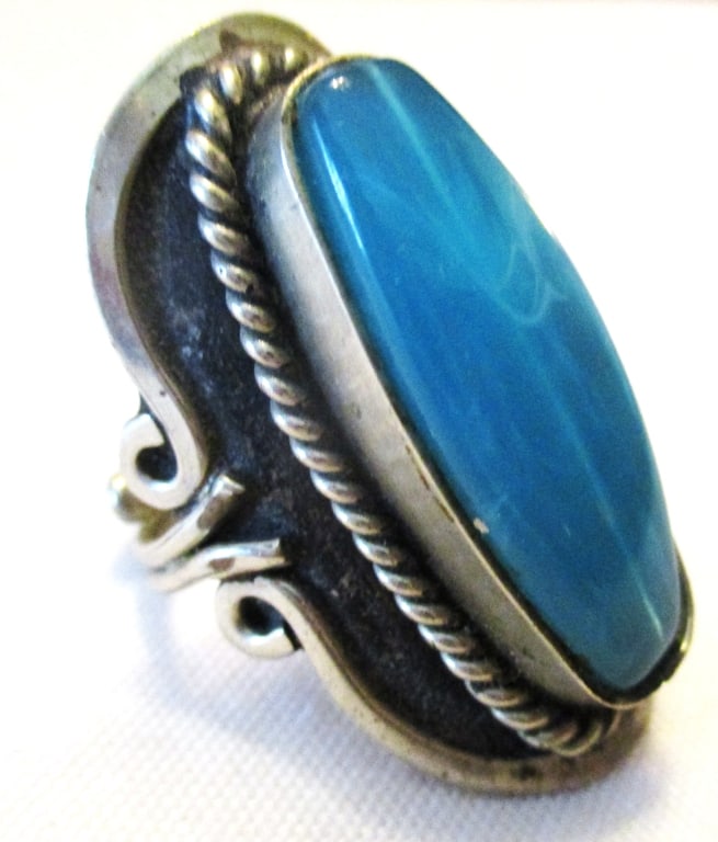 Sterling Lady's Ring Set w/Turquoise, Southwest? (1 of 2)
