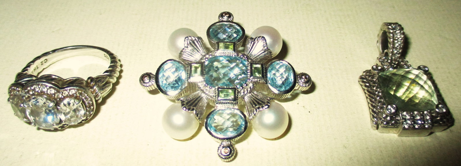 3 Pieces of Sterling Jewelry Set with Stones ( Ripka )