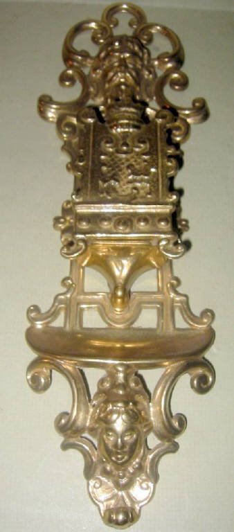 Brass Victorian Style Match Box Holder: Brass Victorian style match holder that mounts to wall. Not antique, but very decorative and in very good condition