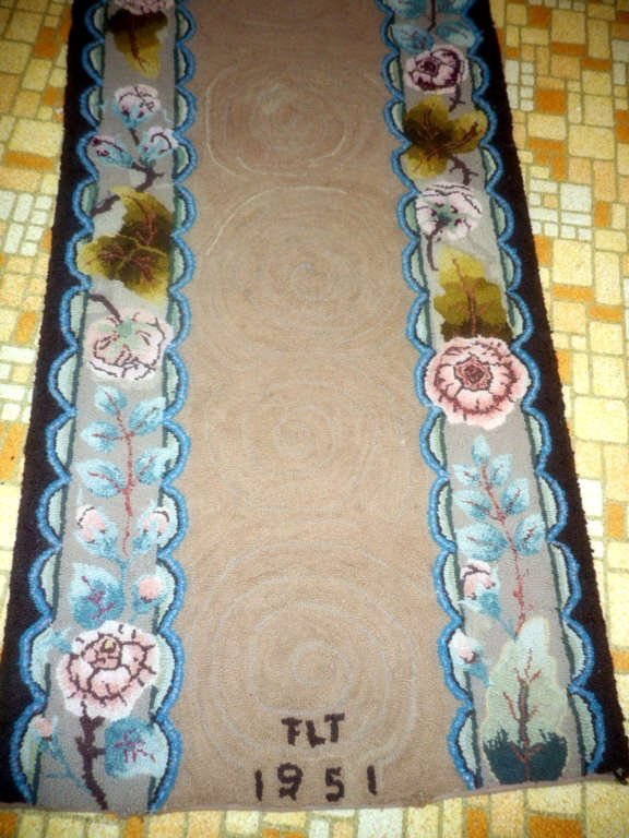 Signed and Dated Hooked Rug Runner (1 of 1)