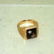 Masonic 14k Gold and Onyx Diamond Ring