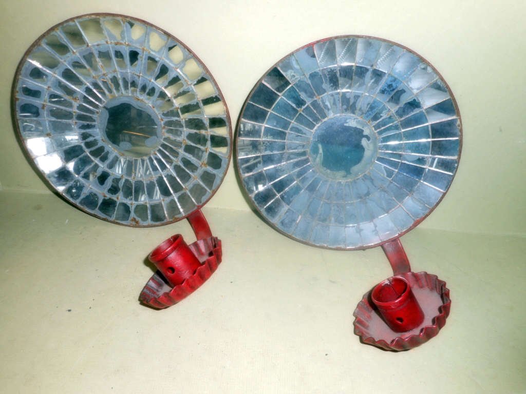 Pair of Mirror Backed Wall Sconces (1 of 1)