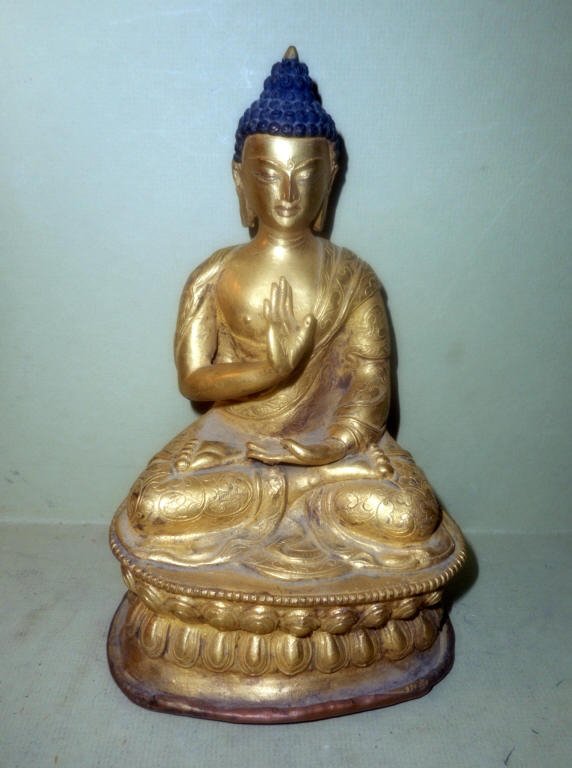 Gilded Bronze Buddha Figure (1 of 1)