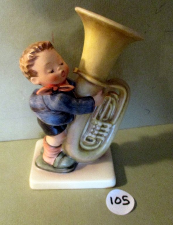 Tuba Player: Tuba Player #437. Measures 6.25" tall. TM 6. Used but in excellent condition and in original box.