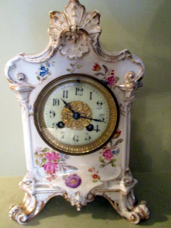 Hand Painted French Porcelain Clock (1 of 3)