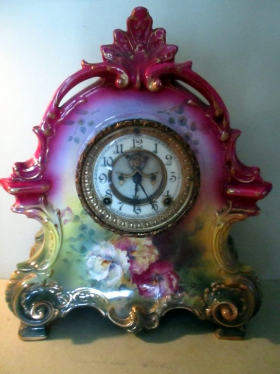 Ansonia Porcelain Mantle Clock (1 of 3)