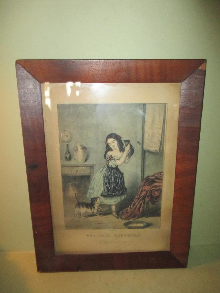 N. Currier Print "The Only Daughter" (1 of 1)