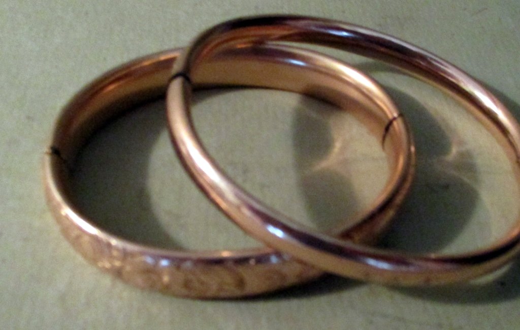 Two Gold Filled Bangle Bracelets (1 of 1)