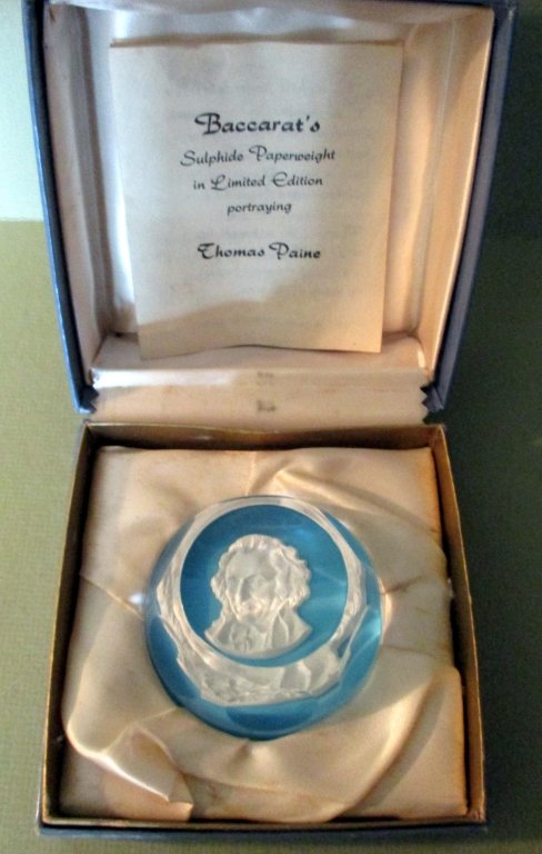 Baccarat Paperweight of Thomas Paine (1 of 1)