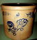 Three Gallon Crock with Blue Decoration