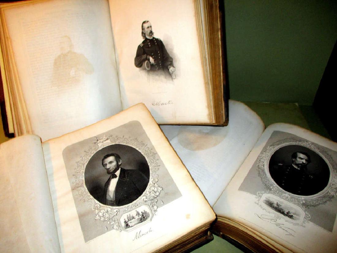 Three Leather Bound Volumes of The Great Civil War (1 of 2)