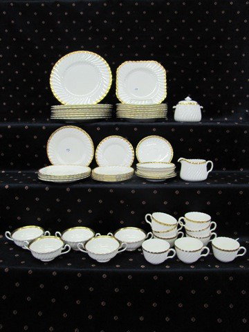 Minton England gold trimmed china place setting Se: Minton England gold trimmed china place setting See picture for detail of items