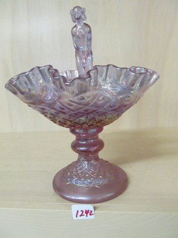 Diamond lace epergne w/ nymph: Diamond lace epergne w/ nymph