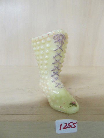 Fenton painted hobnail boot- M. Wagner: Fenton painted hobnail boot- M. Wagner