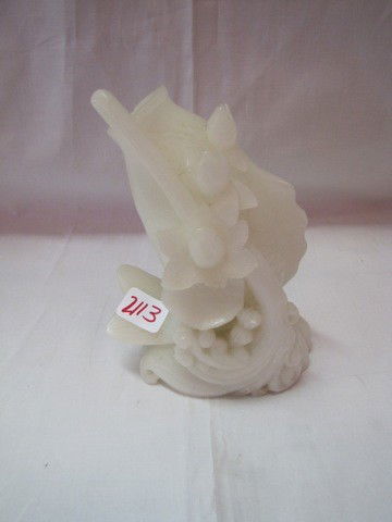 Oriental 6" Alabaster Fish Planter: Oriental 6" Alabaster Fish Planter