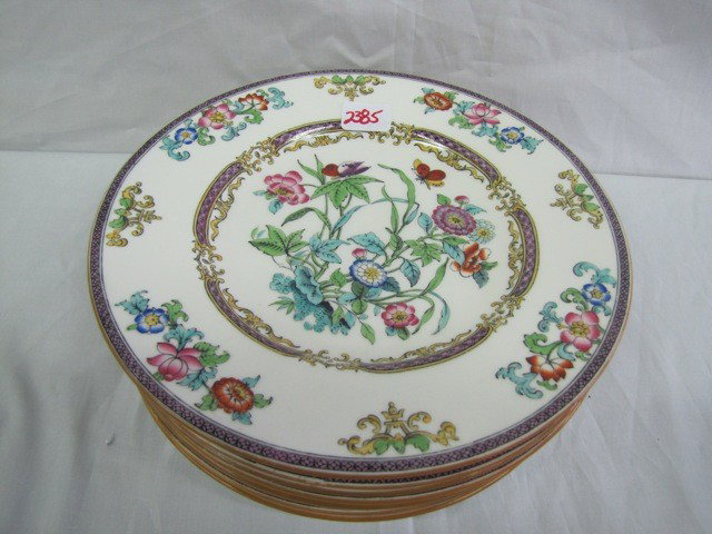 Set of 9 - 9" Minton Plates. All HP w/ Floral. WO: Set of 9 - 9" Minton Plates. All HP w/ Floral. WOW