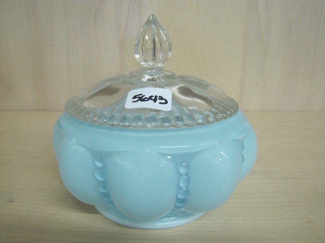Fenton 6" Powder Blue Melon Rib Powder Blue: Fenton 6" Powder Blue Melon Rib Powder Blue