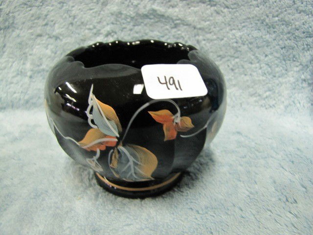 Fenton 3' ebony rosebowl: Fenton 3' ebony rosebowl
